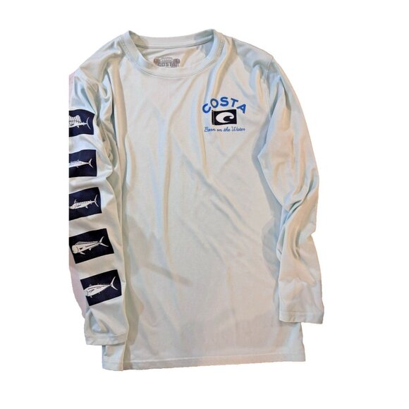 Costa Other - Costa Shirt Men’s Medium Long Sleeve Fishing Born On The Water Blue Outdoor